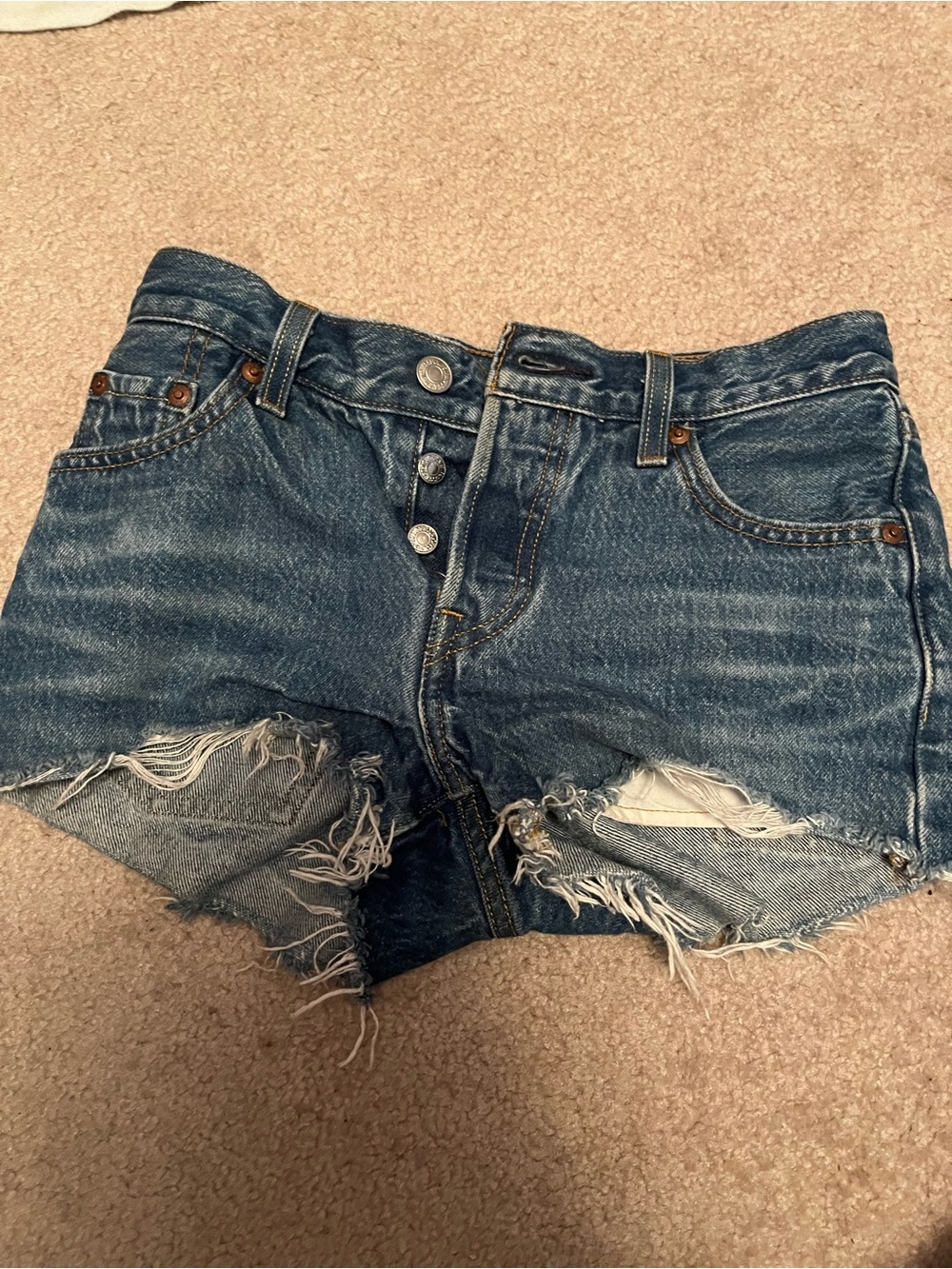 Levi's 501 shorts dark blue